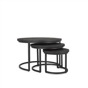 Salontafel Rylee Zwart Set van 3