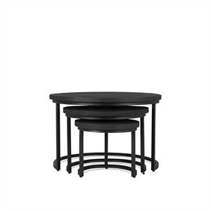 Salontafel Rylee Zwart Set van 3