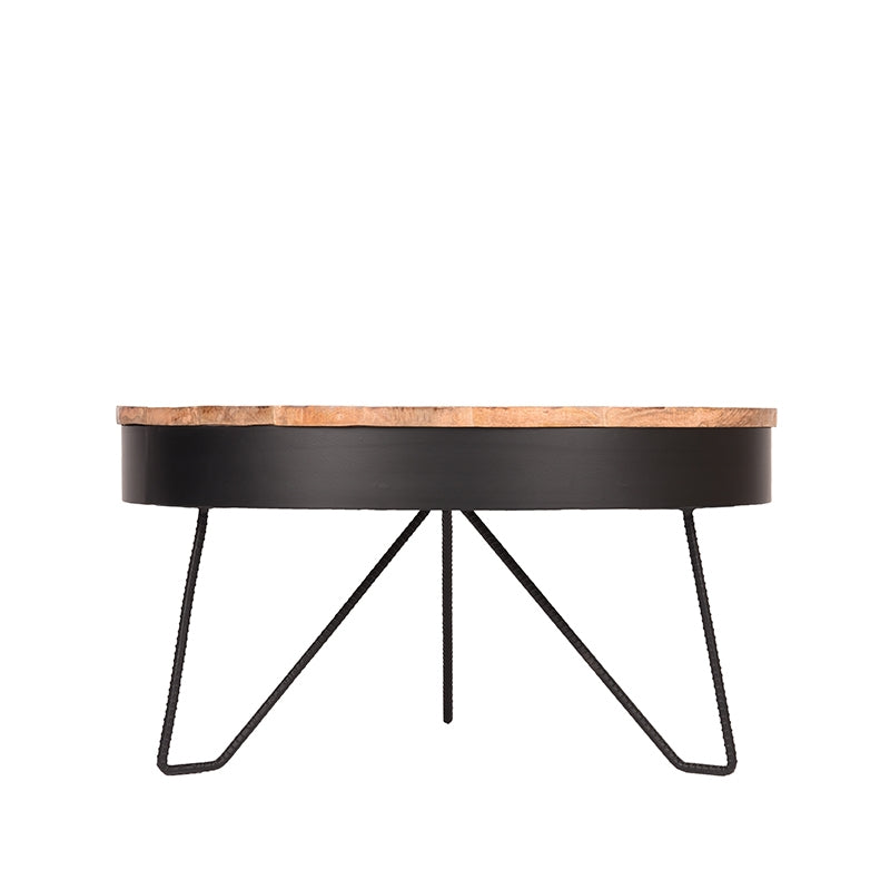 Salontafel Saran - Zwart - Metaal - Rond - 80 cm