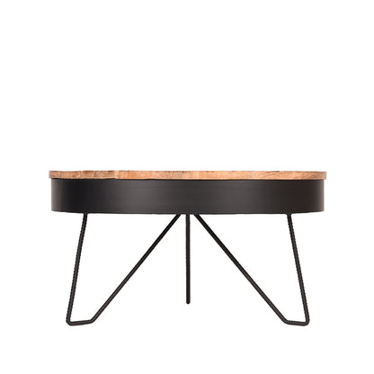 Salontafel Saran - Zwart - Metaal - Rond - 80 cm