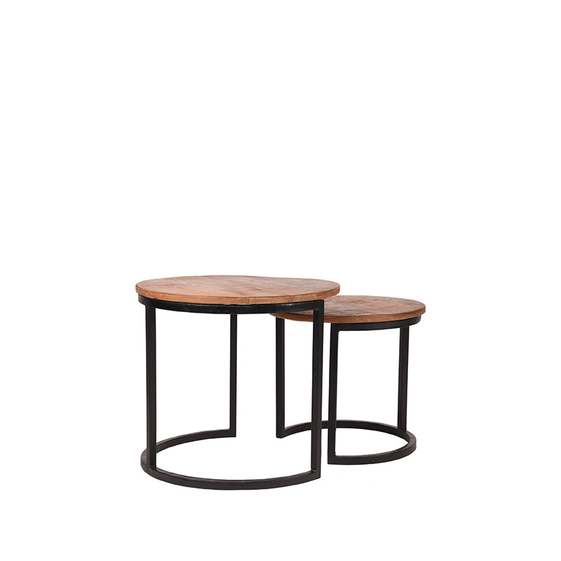 Salontafel Set Duo - Rough - Mangohout