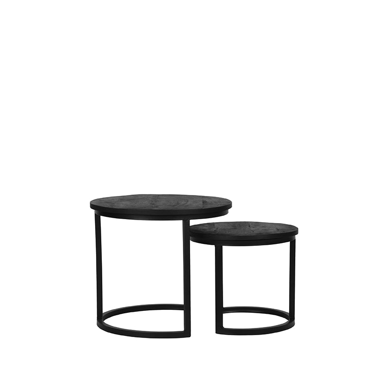 Salontafel Duo - Zwart - Mangohout